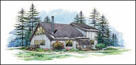 Auburn Chalet Front Perspective
