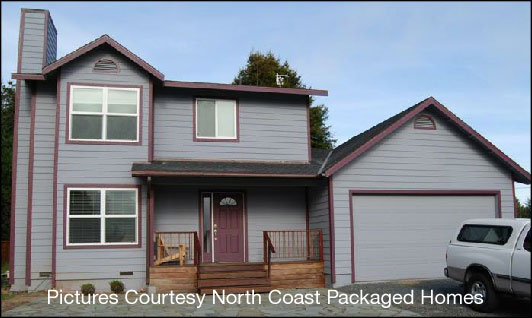 Picture Courtesy North Coast Packaged Homes - Front View of Emerald